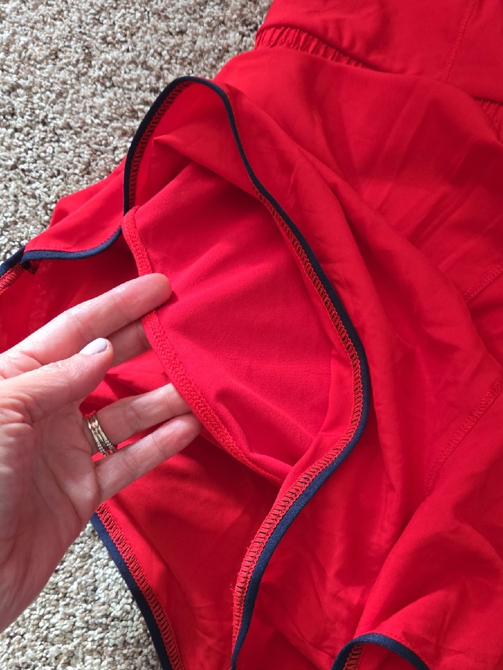 EUC Fabletics Bright Red Athletic Tank and Drawstring Waist Pants Set - Picture 8 of 9